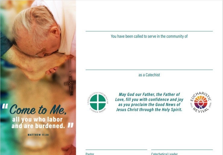 Certificate - Catechetical Sunday 2023 (English)